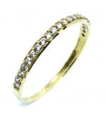 Anel em ouro amarelo 18k com 22 zirconia - 2ANZ0078 Anel em ouro amarelo 18k com 22 zirconia - 2ANZ0078