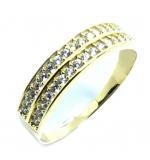Anel em ouro amarelo 18k com 32 zirconias - 2ANZ0081 Anel em ouro amarelo 18k com 32 zirconias - 2ANZ0081
