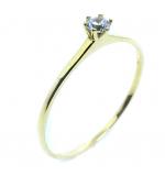 Anel em ouro amarelo 18k com 1 zirconia - 2ANZ0083 Anel em ouro amarelo 18k com 1 zirconia - 2ANZ0083