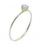 Anel em ouro amarelo 18k com 1 zirconia - 2ANZ0084 Anel em ouro amarelo 18k com 1 zirconia - 2ANZ0084