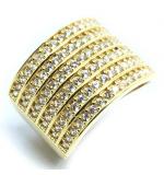 Anel em ouro amarelo 18k com 90 zirconia - 2ANZ090 Anel em ouro amarelo 18k com 90 zirconia - 2ANZ090