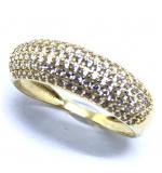 Anel em ouro amarelo 18k com 102 zirconias - 2ANZ0093