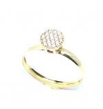 Anel em ouro amarelo 18k com 19 zirconias - 2ANZ0097