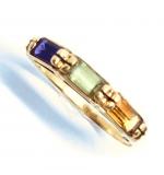 Anel em ouro amarelo 18k com ametista e topazios - 2APD0003 Anel em ouro amarelo 18k com ametista e topazios - 2APD0003
