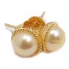 Brinco em ouro amarelo 18k feminino com 2 pérolas - 2BPR0058 Brinco em ouro amarelo 18k feminino com 2 pérolas - 2BPR0058