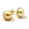 Brinco em ouro amarelo 18k com 2 pérolas - 2BPR0082 Brinco em ouro amarelo 18k com 2 pérolas - 2BPR0082
