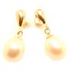 Brinco em ouro amarelo 18k feminino com pérola biwa Brinco em ouro amarelo 18k feminino com pérola biwa