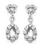 Brinco em ouro branco 18k feminino com brilhantes - 2BRB0001 Brinco em ouro branco 18k feminino com brilhantes - 2BRB0001