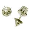 Brinco solitário em ouro branco 18k feminino - 2BRB0027 Brinco solitário em ouro branco 18k feminino - 2BRB0027