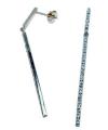 Brinco em ouro branco 18k feminino com brilhantes - Palito - 2BRB0032 Brinco em ouro branco 18k feminino com brilhantes - Palito - 2BRB0032
