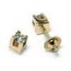 Brinco solitário em ouro amarelo 18k Feminino2BRB0129 Brinco solitário em ouro amarelo 18k Feminino2BRB0129