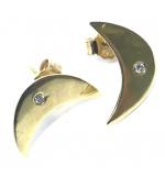Brinco em ouro amarelo 18k feminino com brilhante - 2BRB0200 Brinco em ouro amarelo 18k feminino com brilhante - 2BRB0200