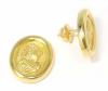 Brinco em ouro amarelo 18k feminino - Camaféu - 2BRO0199 Brinco em ouro amarelo 18k feminino - Camaféu - 2BRO0199