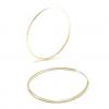 Argola Africana oval em ouro amarelo 18k feminina Argola Africana oval em ouro amarelo 18k feminina