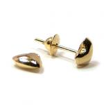 Brinco em ouro branco 18k feminino - Coração Brinco em ouro branco 18k feminino - Coração