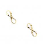 Brinco em ouro amarelo 18k - Infinito - 2BRO1058 Brinco em ouro amarelo 18k - Infinito - 2BRO1058
