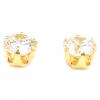 Brinco em ouro 18k com zirconia - 4 mm - 2BRZ0015 Brinco em ouro 18k com zirconia - 4 mm - 2BRZ0015