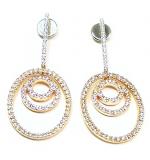 Brinco em ouro 18k feminino com zircônia - 2BRZ0170 Brinco em ouro 18k feminino com zircônia - 2BRZ0170