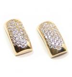 Brinco em ouro 18k com zircônia feminino Brinco em ouro 18k com zircônia feminino
