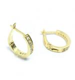Brinco em ouro amarelo 18k com zirconia - 2BRZ0204 Brinco em ouro amarelo 18k com zirconia - 2BRZ0204