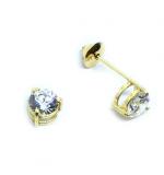 Brinco em ouro 18k feminino com zirconia - 2BRZ0208 Brinco em ouro 18k feminino com zirconia - 2BRZ0208
