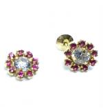 Brinco em ouro 18k com zirconia - 2BRZ0220 Brinco em ouro 18k com zirconia - 2BRZ0220