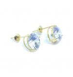 Brinco em ouro 18k feminino com zirconia - 2BRZ0238 Brinco em ouro 18k feminino com zirconia - 2BRZ0238