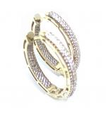 Brinco em ouro 18k feminino com zircônia - 2BRZ0243 Brinco em ouro 18k feminino com zircônia - 2BRZ0243