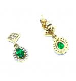 Brinco em ouro 18k com zirconia - 2BRZ0245 Brinco em ouro 18k com zirconia - 2BRZ0245