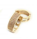 Brinco em ouro 18k com zircônia feminino - 2BRZ0250 Brinco em ouro 18k com zircônia feminino - 2BRZ0250
