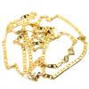 Corrente de ouro amarelo 18k - Cadeado Achatado - 60 cm - 2CLO0496 Corrente de ouro amarelo 18k - Cadeado Achatado - 60 cm - 2CLO0496
