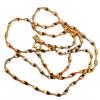 Corrente em ouro amarelo branco e vrmelho 18k - Lazer torcida - Feminina - 45 cm - 2CLO0506 Corrente em ouro amarelo branco e vrmelho 18k - Lazer torcida - Feminina - 45 cm - 2CLO0506