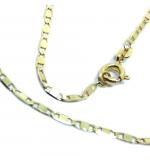 Colar em ouro 18k - Cadeado achatado - Feminino - 50 cm - 2CLO0590 Colar em ouro 18k - Cadeado achatado - Feminino - 50 cm - 2CLO0590