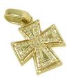 Crucifixo em ouro amarelo 18k com brilhantes - 2CZB0016 Crucifixo em ouro amarelo 18k com brilhantes - 2CZB0016