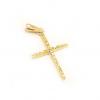 Cruz palito em ouro 18k - acabamento diamantado Cruz palito em ouro 18k - acabamento diamantado