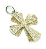 Crucifixo em ouro 18k com zirconia - 2CZZ0065 Crucifixo em ouro 18k com zirconia - 2CZZ0065
