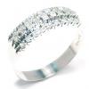 Meia aliança de diamantes em ouro branco 18k Meia aliança de diamantes em ouro branco 18k