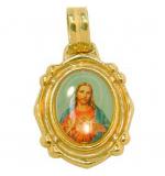 Sagrado Coração em ouro amarelo 18k - Esmaltado - 2MEO0030 Sagrado Coração em ouro amarelo 18k - Esmaltado - 2MEO0030
