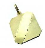 Medalha em ouro amarelo 18k - Placa fosca - 2MEO0361 Medalha em ouro amarelo 18k - Placa fosca - 2MEO0361