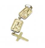 Medalha de ouro amarelo 18k - Escapulario - 2MEO0362 Medalha de ouro amarelo 18k - Escapulario - 2MEO0362