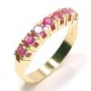 Meia Aliança de Rubis em ouro 18k (Produto Esgotado) Meia Aliança de Rubis em ouro 18k (Produto Esgotado)