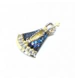Pingente em ouro 18k com zirconias - N.Sra.Aparecida - 2PIZ0050 Pingente em ouro 18k com zirconias - N.Sra.Aparecida - 2PIZ0050