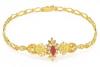 Pulsiera feminina de ouro 18k com rubi e brilhante Pulsiera feminina de ouro 18k com rubi e brilhante