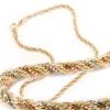 Pulseira de ouro 18k tipo corda em 3 cores Pulseira de ouro 18k tipo corda em 3 cores