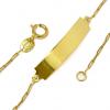 Pulseira com chapa Infantil em ouro 18k - 2PUO0135 Pulseira com chapa Infantil em ouro 18k - 2PUO0135