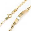Pulseira de chapa INFANTIL em ouro amarelo 18k - 2PUO0249 Pulseira de chapa INFANTIL em ouro amarelo 18k - 2PUO0249