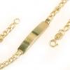Pulseira infantil masculina de chapa em ouro amarelo 18k - 2PUO0313 Pulseira infantil masculina de chapa em ouro amarelo 18k - 2PUO0313