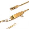 Pulseira feminina de chapa infantil em ouro amarelo 18k Pulseira feminina de chapa infantil em ouro amarelo 18k