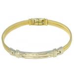 Bracelete masculino em ouro amarelo e branco 18k fléxivel Bracelete masculino em ouro amarelo e branco 18k fléxivel
