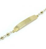 Pulseira feminina de chapa em ouro amarelo 18k - 2PUO0600